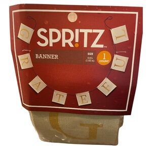 Spritz Gold Letter Banner “Grateful” NWT